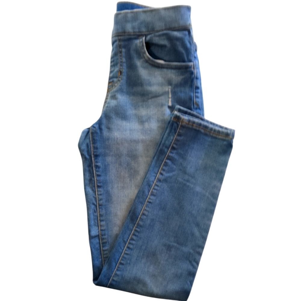 Cat & Jack Denim light wash Distressed Jeggings - Size 14